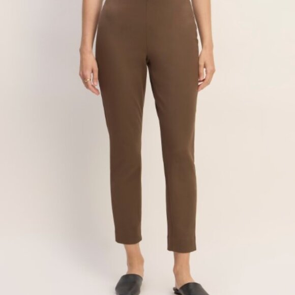 Everlane Bi-Stretch Side Zip Work Pants Brown size 8 - Picture 1 of 8
